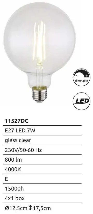 Bec dimabil LED E27 7W 800lm 4000K