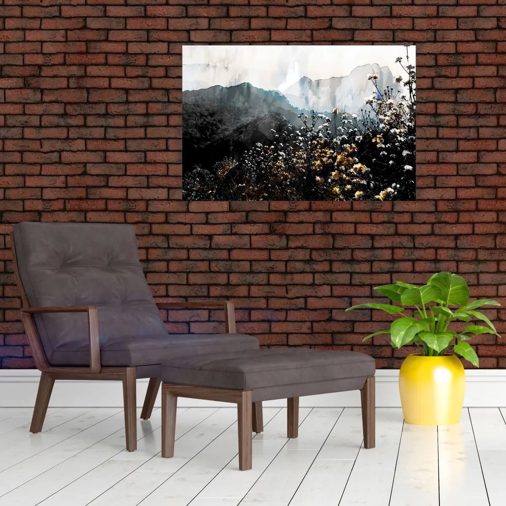 Tablou - Ilustrație de flori sălbatice (90x60 cm)