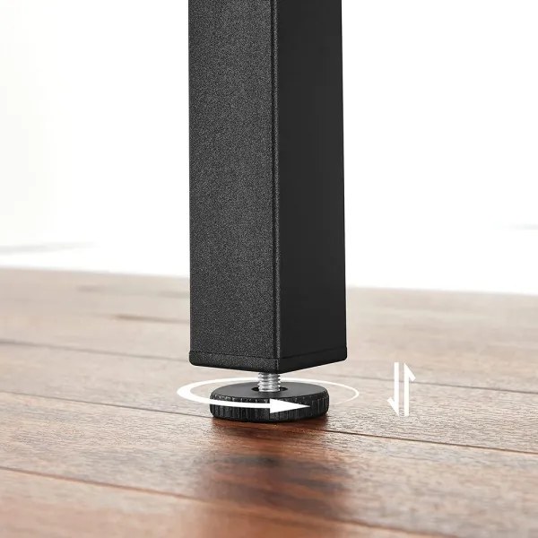 Masă extensibilă de dining ELDUR, maro/negru