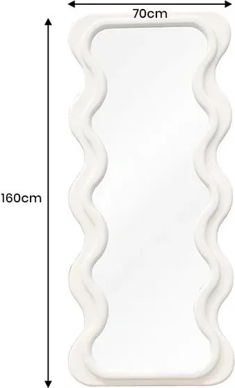 Oglinda de perete design modern CURVY 160cm, alb A-45942 VC