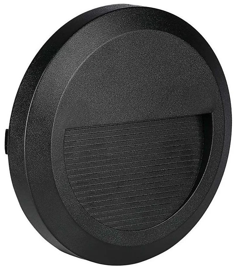 Corp de iluminat LED de exterior pentru scări LED/2W/230V IP65 3000K negru