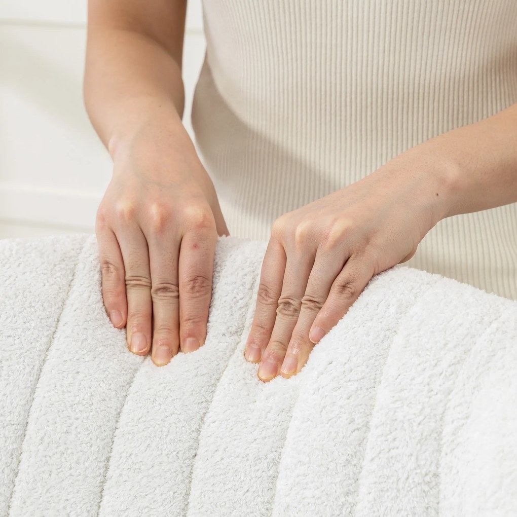 HOMCOM Fotoliu balansoar, rocking chair cu pernă, șezut căptușit, spătar înalt, 67 x 88 x 104 cm, alb | Aosom Romania