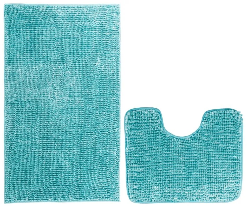 Restilo Set de covorașe baie Bati albastru, 2 buc 50 x 80 cm, 40 x 50 cm