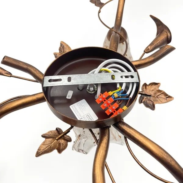 Lustră aplicată ROZETA 4xE14/40W/230V bronz