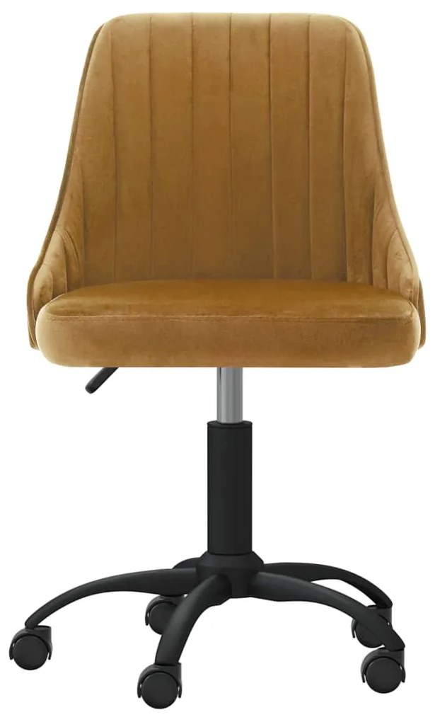 330753 vidaXL Scaun de bucătărie pivotant, maro, catifea