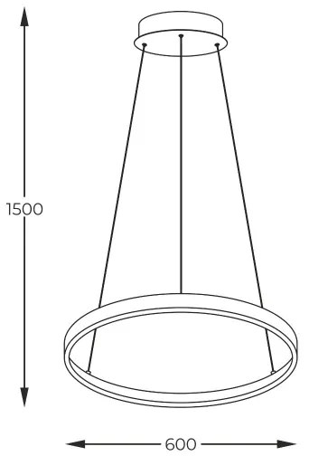 Lustră LED pe cablu Zuma Line 2023201-BK60 BRENO LED/28W/230V 3000/4000/6000K