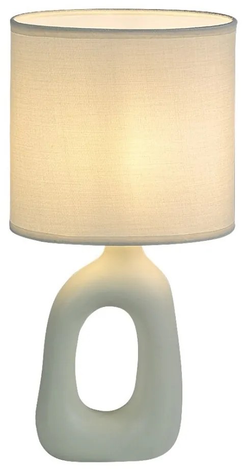 Lampa de masa ceramica alba abajur alb Sylira