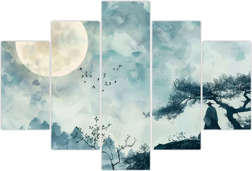 Tablou - Pictură cu lună plină (150x105 cm)