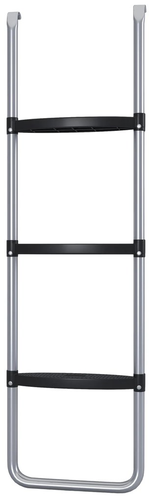 SPORTNOW Scară de trambulină cu 3 sau 2 trepte late orizontale, carlig universal, capacitate de 120 kg, 110 x 32 cm argintiu | Aosom Romania
