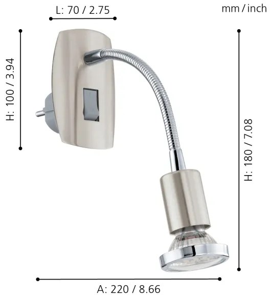 Corp de iluminat LED Eglo 92933 MINI 4 1xGU10-LED/3W/230V