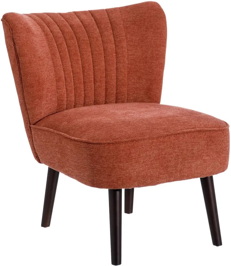 Fotoliu din tesatura rosu oxid Armchair  Fabric/Wood