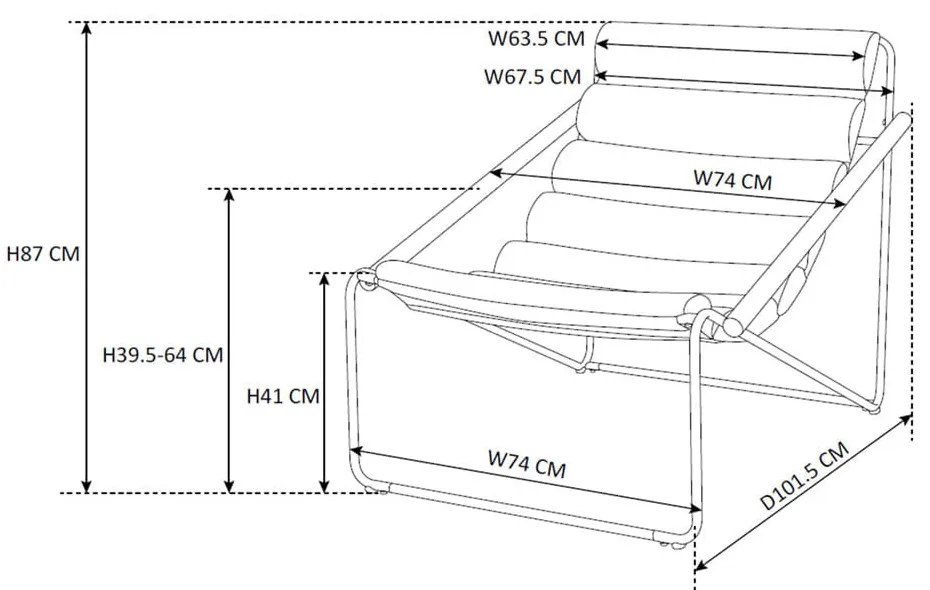 Fotoliu de grădină Yurt, verde-gri