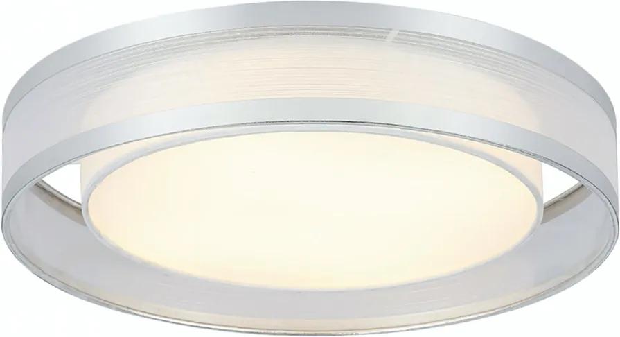 Plafoniera LED Naxos I bumbac/fier, alb/argintiu, 1 bec, diametru 40 cm, 230 V