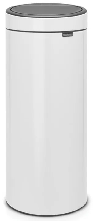 Cos de gunoi Brabantia Touch Bin New 649999, 30 L, Inchidere silentioasa si lina, Alb
