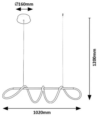 Lustră LED pe cablu Rabalux 72269 MONTEMA LED/40W/230V 4000K