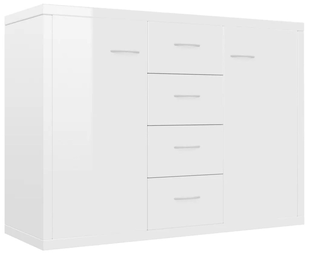 800690 vidaXL Servantă, alb extralucios, 88x30x65 cm, PAL