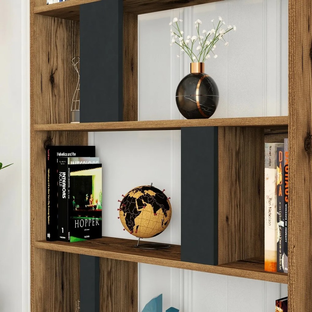 Bibliotecă Lima Anthracite and Walnut
