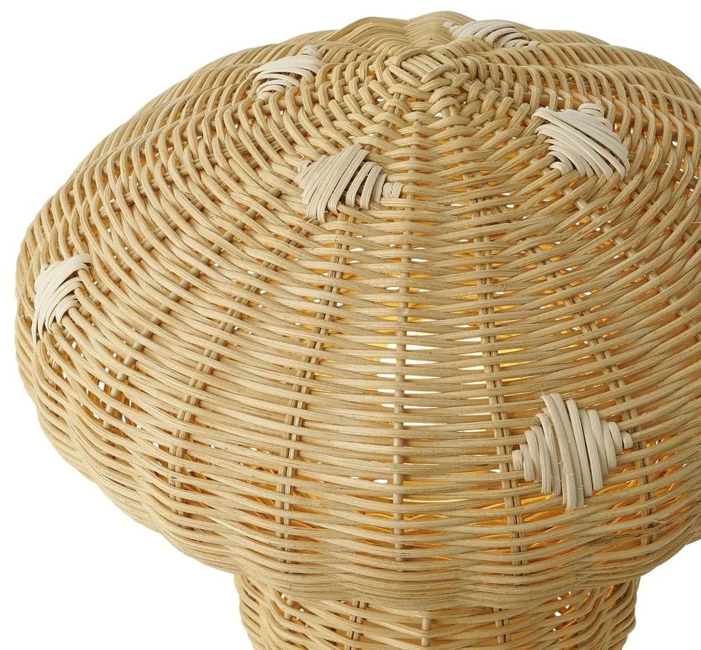 Lampa de masa design decorativ natural din ratan Allie