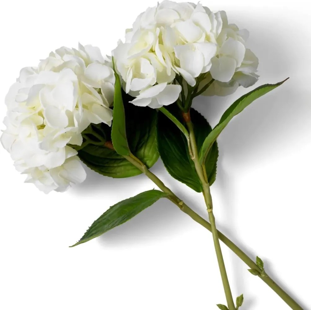 Buchet artificial LUX din 48 de hortensii albe, Hydrangeas