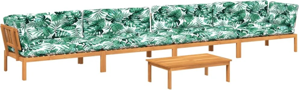 vidaXL Set canapele de grădină cu perne din paleți 5 piese lemn acacia