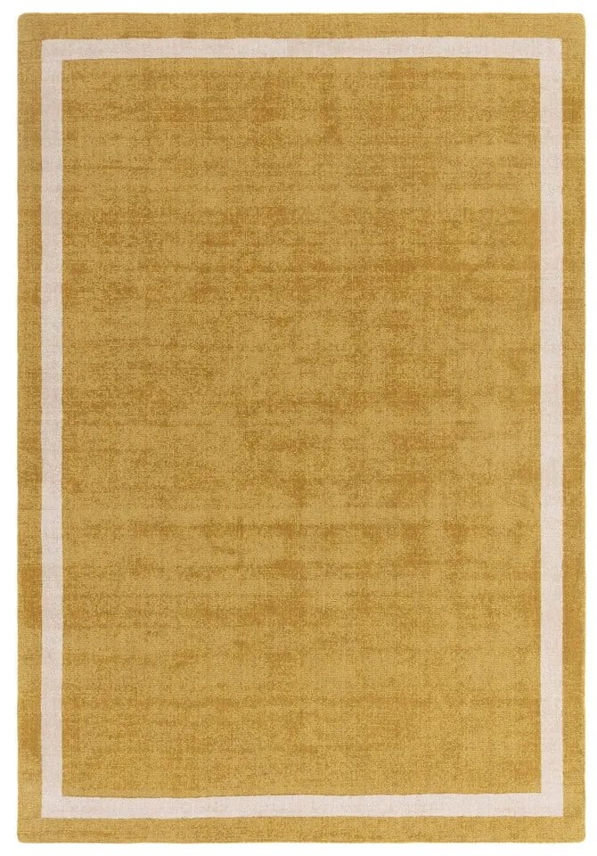 Covor galben ocru handmade din lână 160x230 cm Albi – Asiatic Carpets