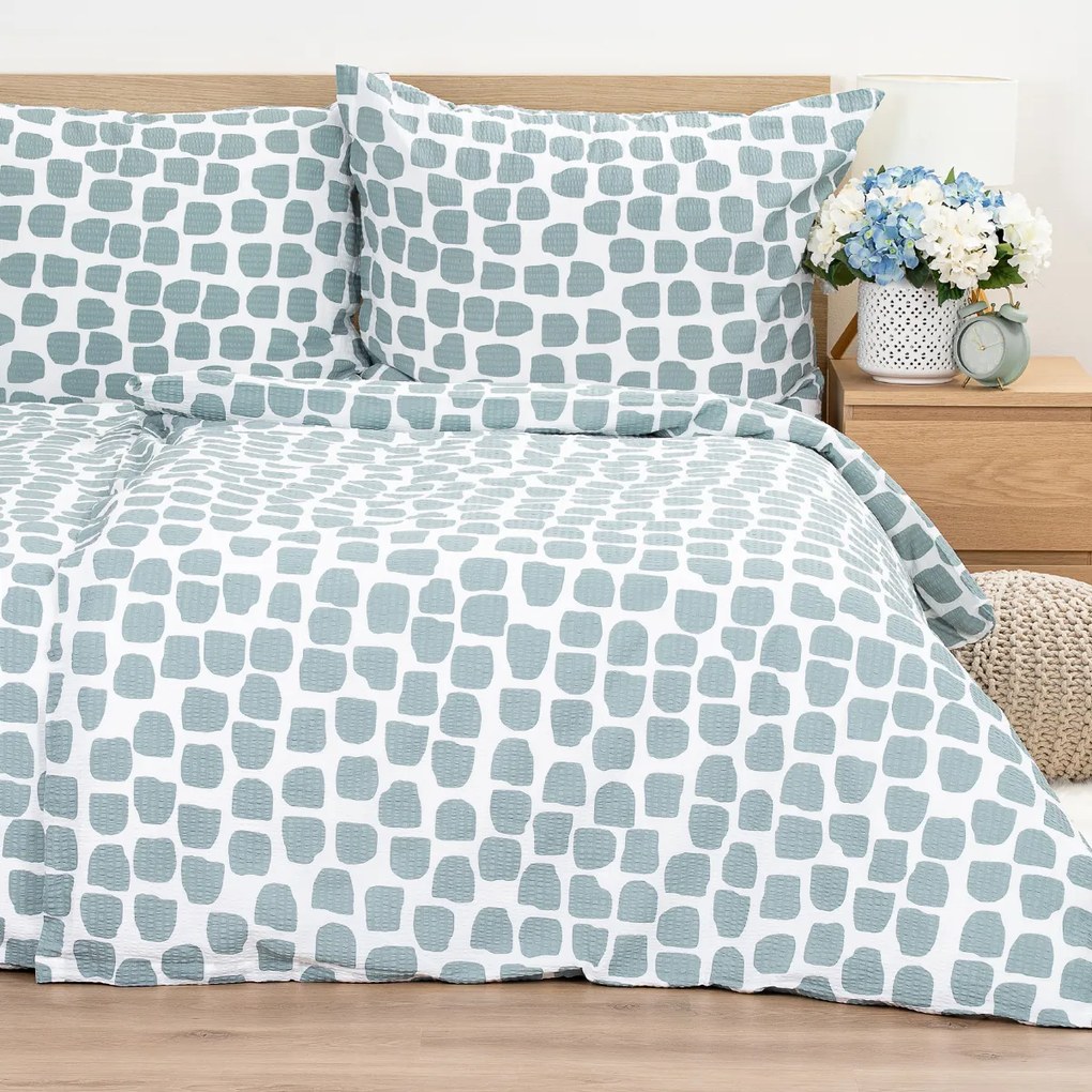 Lenjerie de pat 4Home Stone bumbac creponat, 140 x 200 cm, 70 x 90 cm