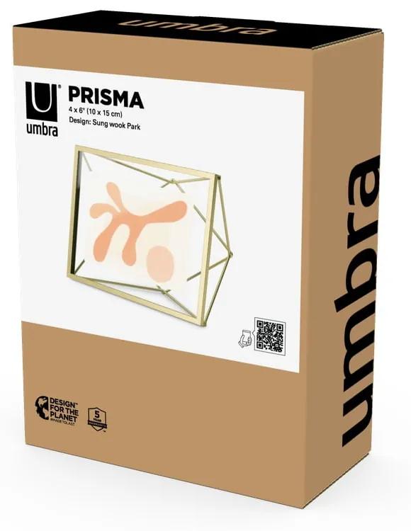 Ramă foto aurie din metal 15x20 cm Prisma – Umbra