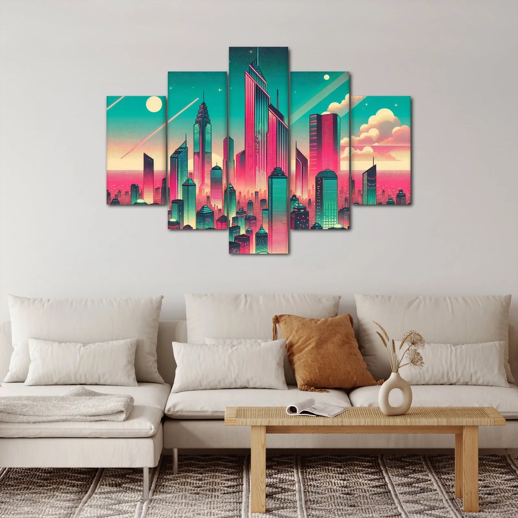 Tablou – Metropolă în stil pop-art (150x105 cm)