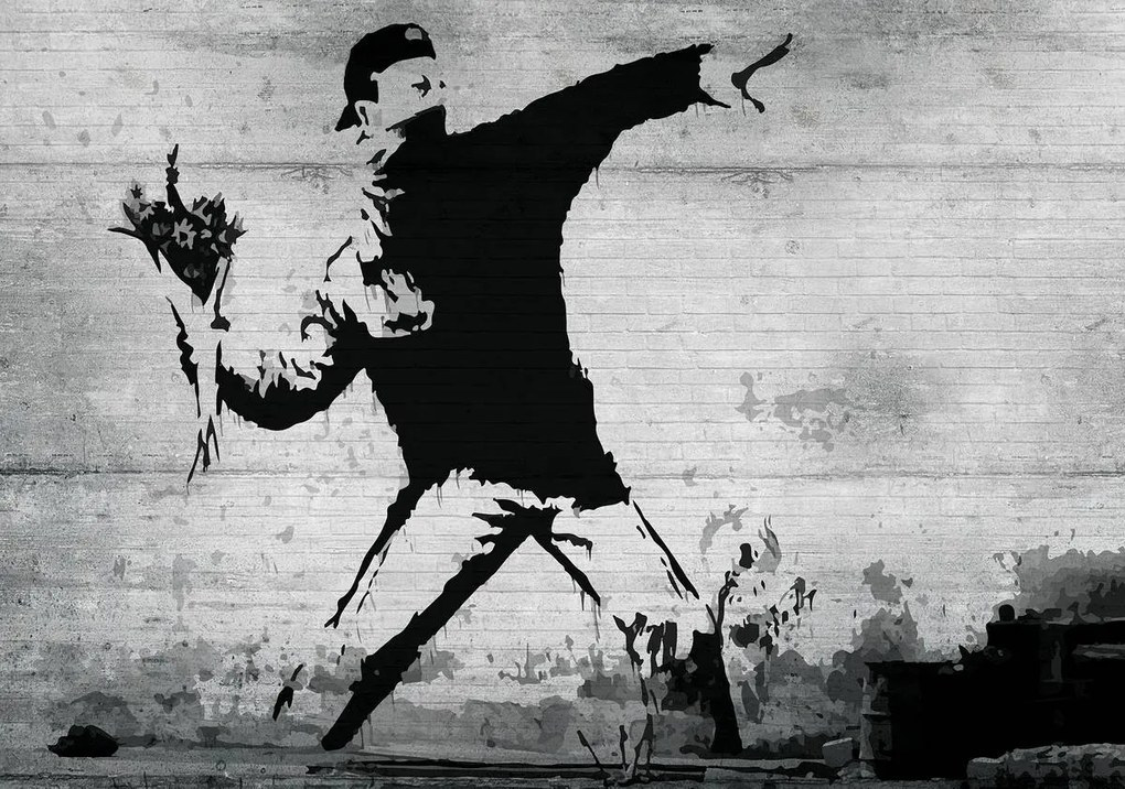 Fototapet - Gangstru cu flori (254x184 cm)