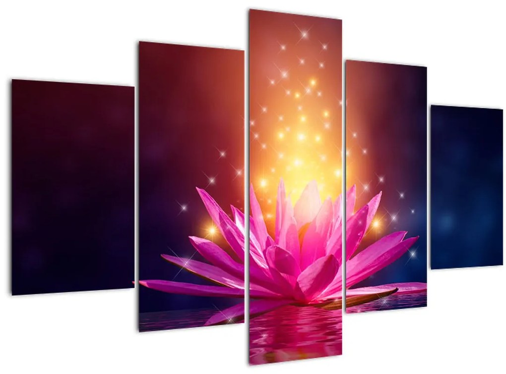 Tablou cu lotus pe apă (150x105 cm)