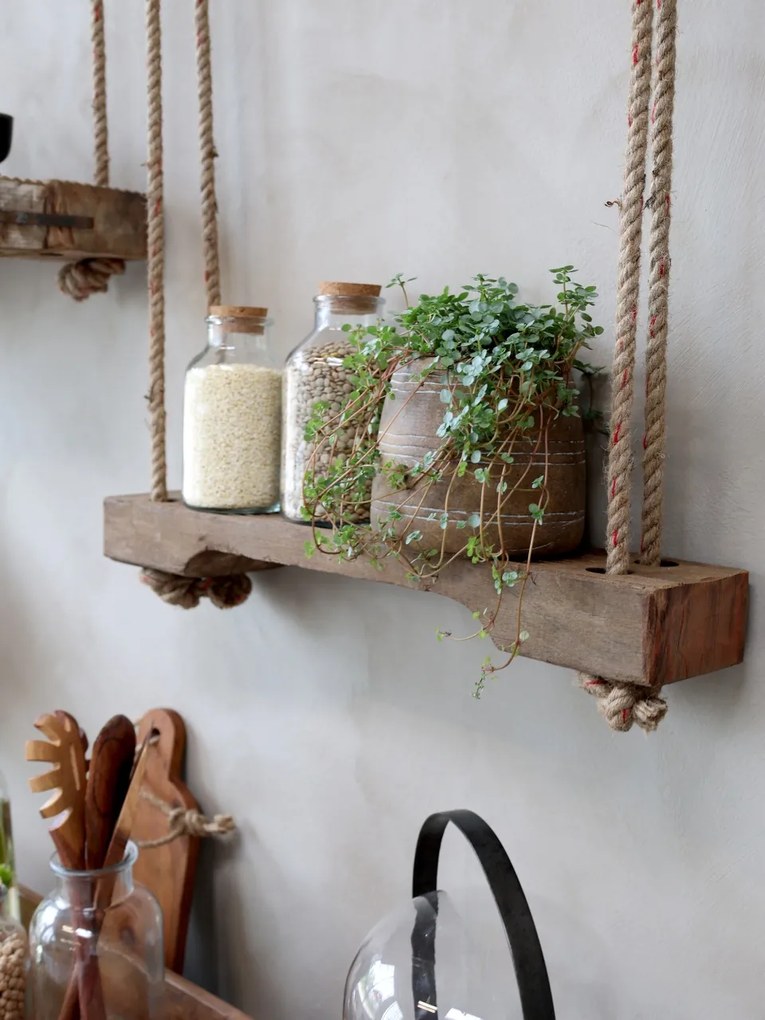 Raft din lemn, cu franghie de iuta, pentru decor, Short Grimaud