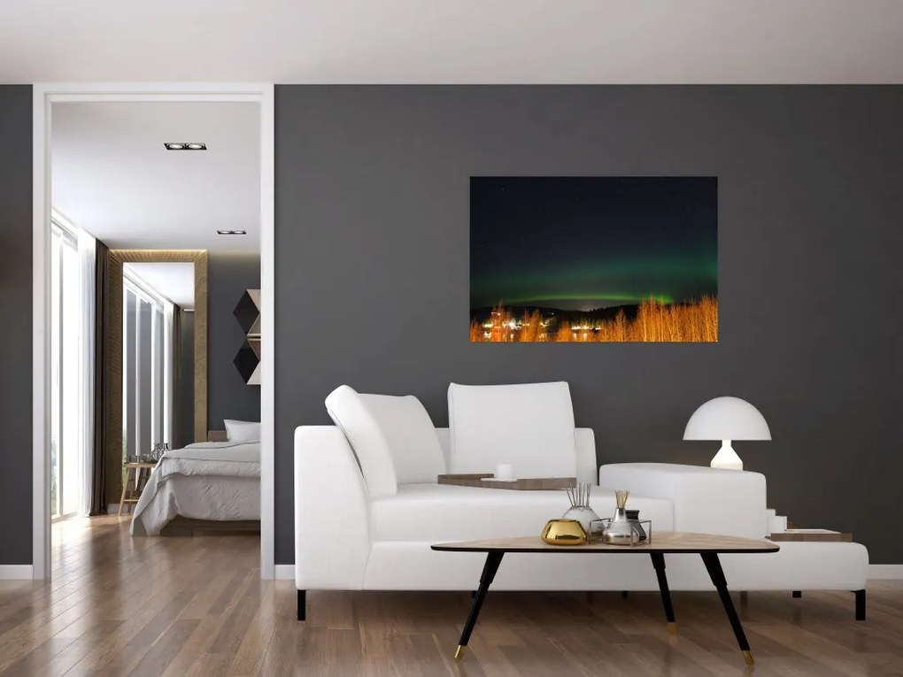Tablou cu aurora borealis (90x60 cm)