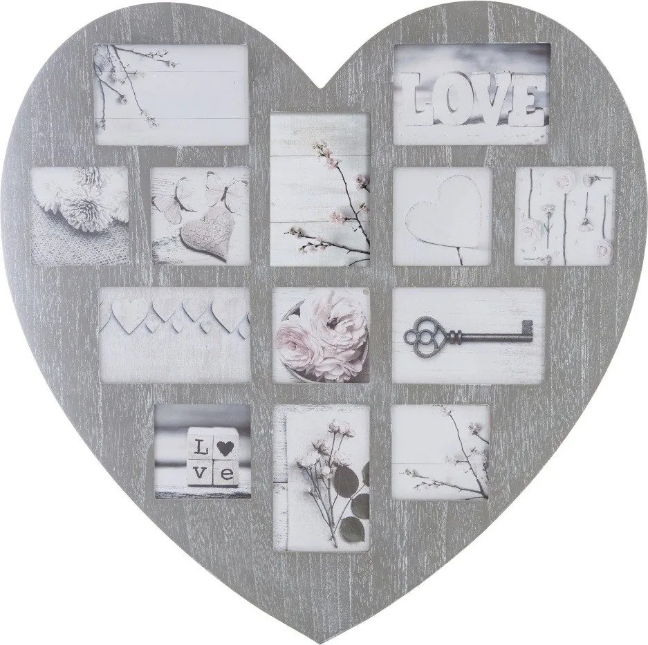Rama foto din lemn HEART, multirama