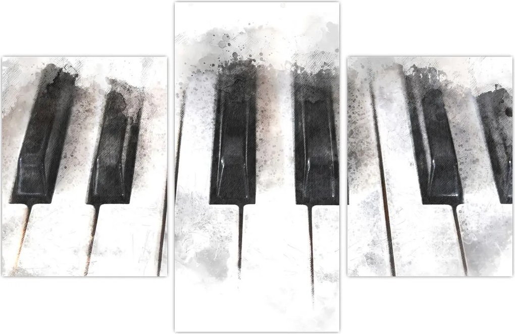 Tablou - Pian, acuarelă (90x60 cm)