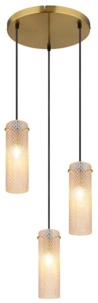 Lustră pe cablu Globo 15775-3HR KAROLO 3xE14/40W/230V