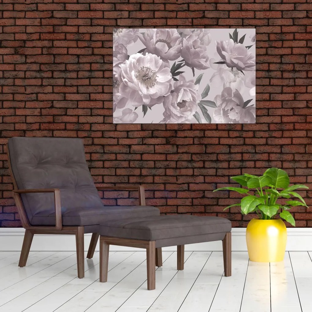 Tablou - Vintage bujorii (90x60 cm)