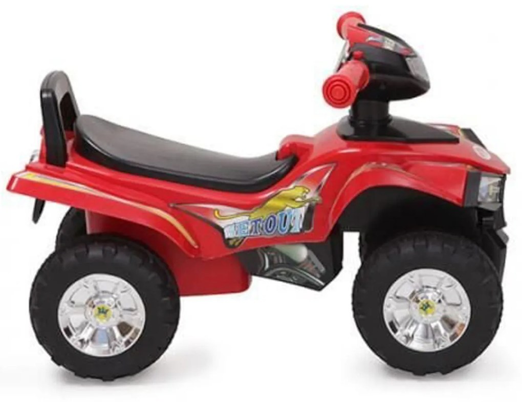 Masinuta cu Functie de Trotineta Fara Pedale Pentru Copii NOVOKIDS™ ATV Rider, Maxim 27 Kg, Cu Melodii, Sezut comfortabil, ROSU