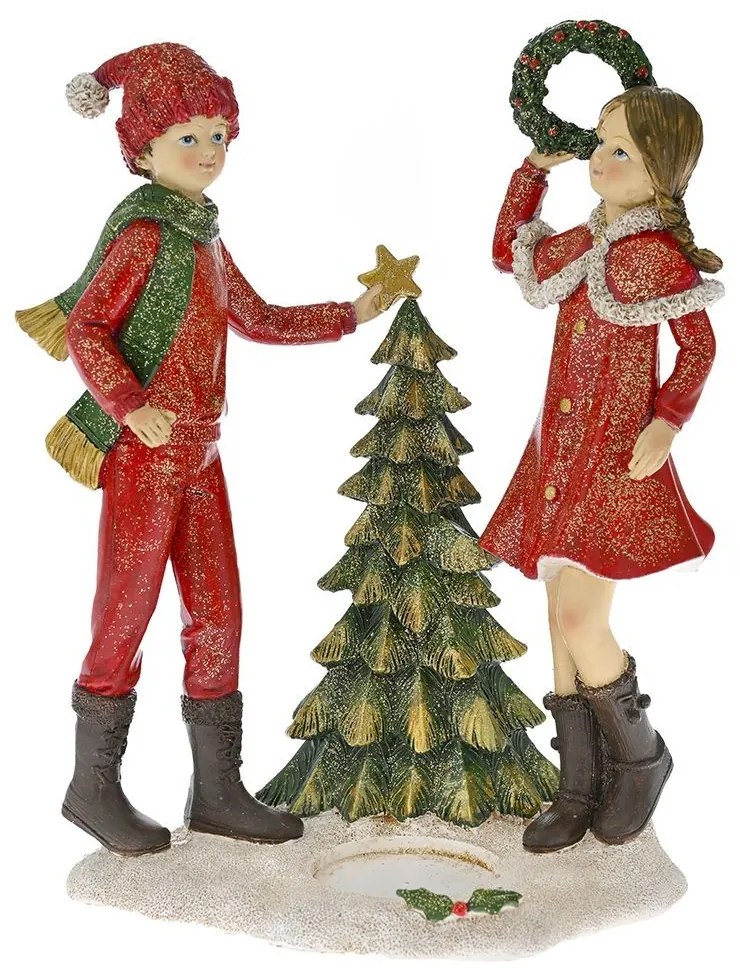 Figurina Kids with Tree 17 cm x 22 cm
