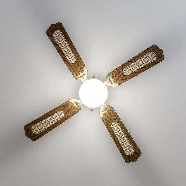 Ventilator de tavan ZEVENTI NAVAGIO 1xE27/60W/230V maro