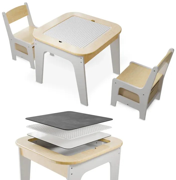 Juskys Set de lemn pentru copii Milou - natural