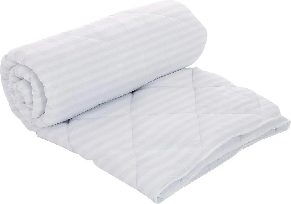 Pilota Alcam Damasc White Line 140x200 cm, umplutura cu bumbac, 300 g/mp