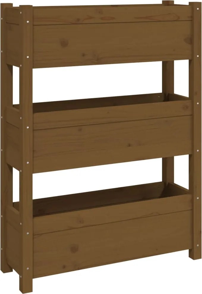 vidaXL Jardinieră, maro miere, 77 x 25 x 104,5 cm, lemn masiv de pin