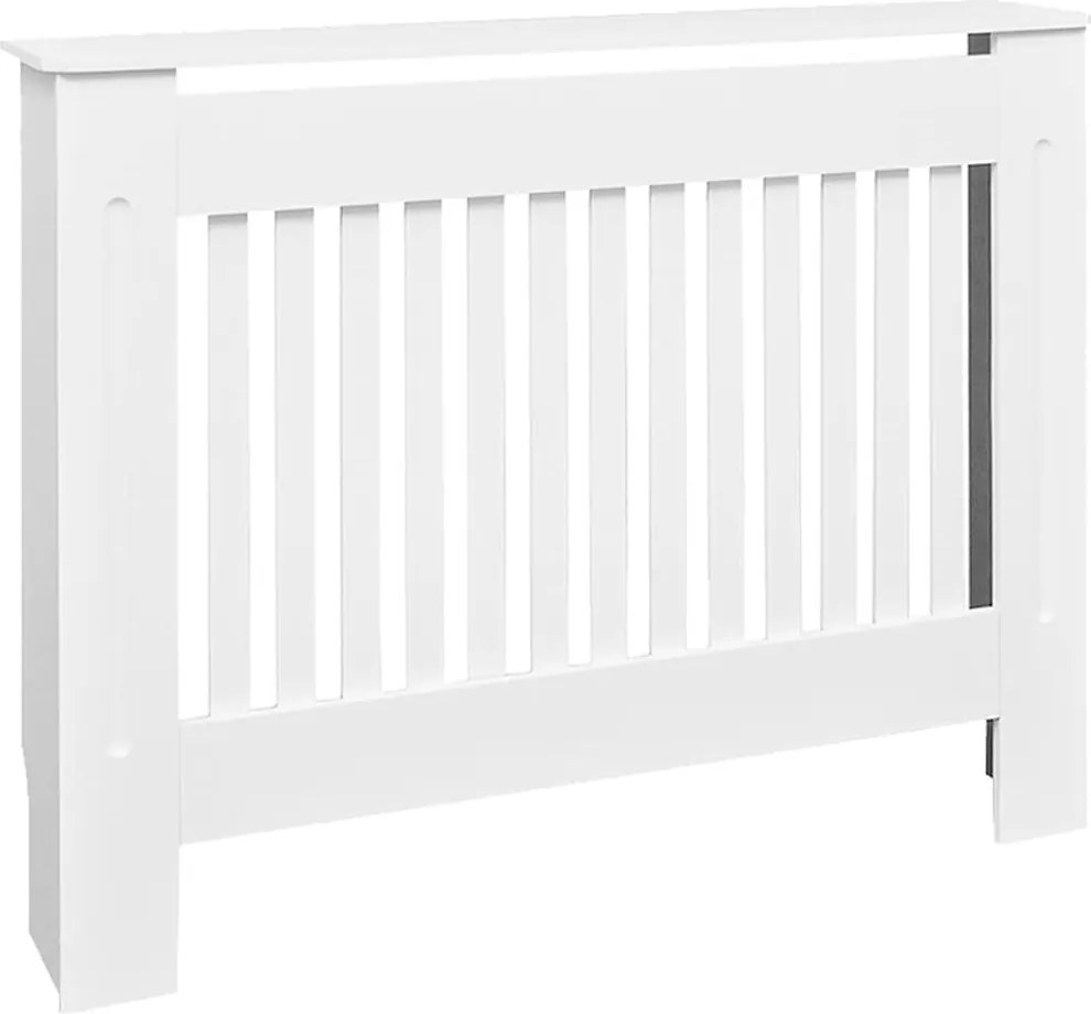 vidaXL Mască de calorifer încălzire, dulap radiator, alb, 112 cm, MDF