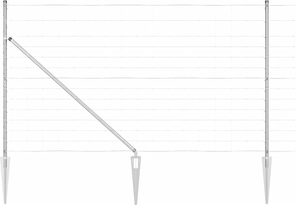 vidaXL Stâlp de gard. Galvanizat 50 x 1,4 m Oțel