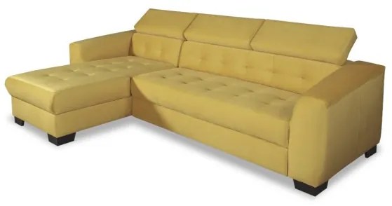 Coltar extensibil Karma Stanga, 5 Locuri, Galben, 291 x 177 x 86 Cm