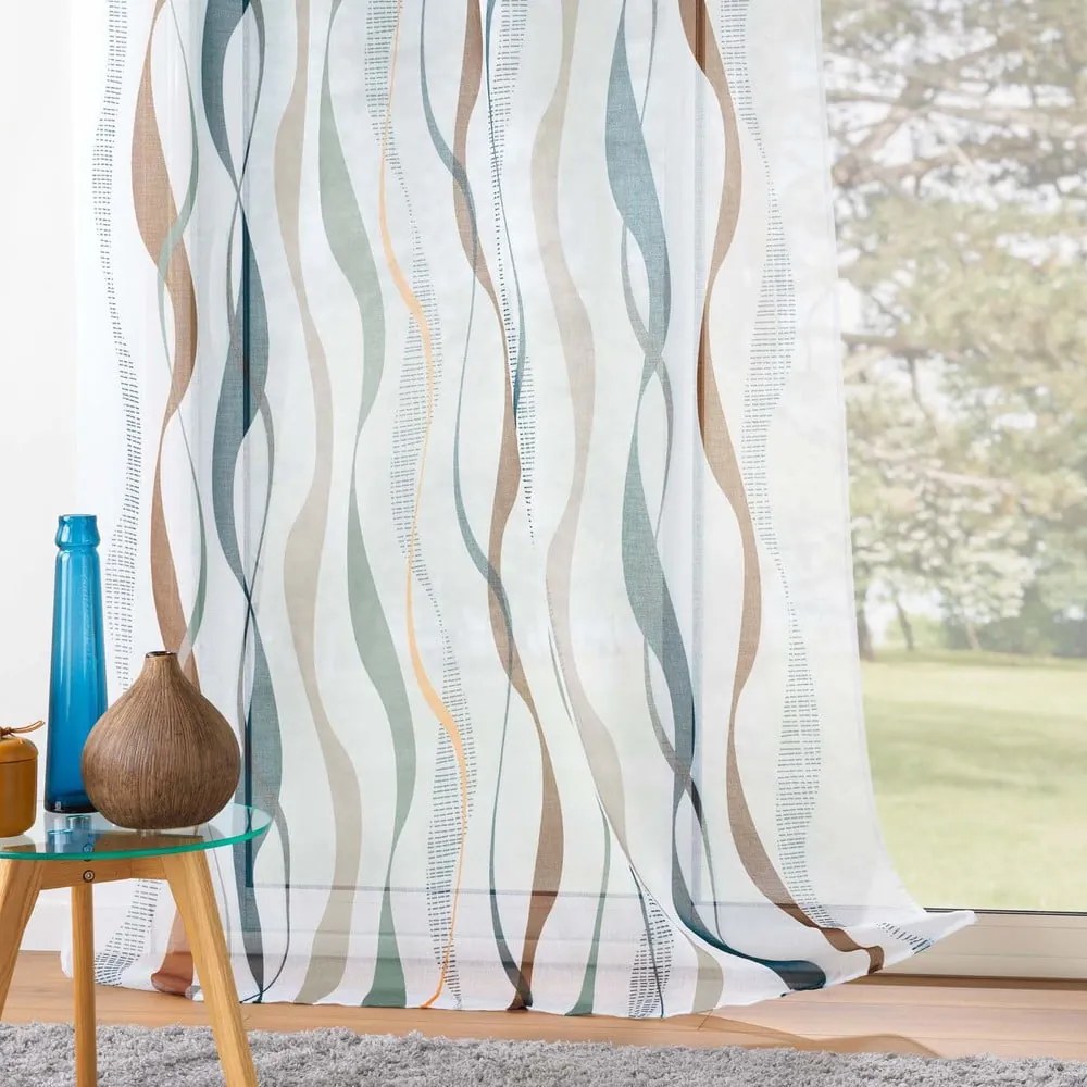 Perdea albă/albastră 140x280 cm Lisana – douceur d'intérieur