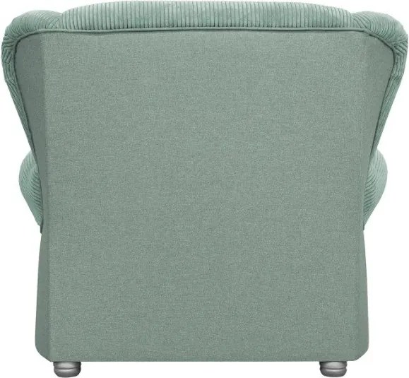 Șezlong verde mentă cu tapițerie din catifea reiată Lord – Ropez