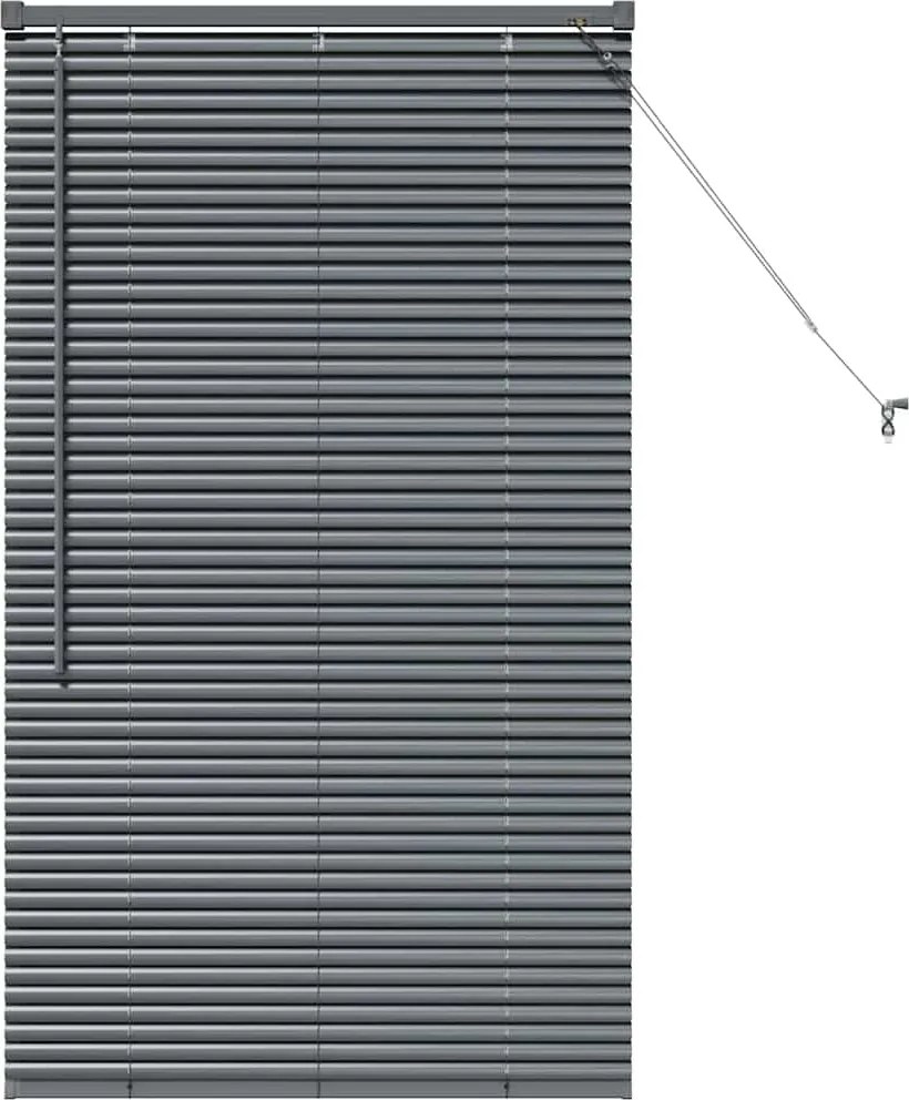 vidaXL Jaluzele venetiene Manual Gri închis 130 x 75 cm Aluminiu