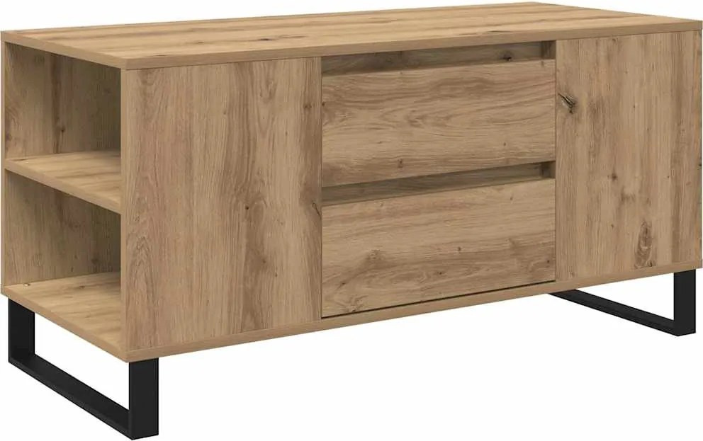 vidaXL Masă de cafea Stejar Artizanal 102 x 44,5 x 50 cm Lemn compozit