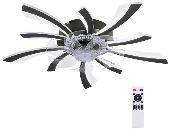 Brilagi-LED Lampă cu ventilator, dimabilă LED/50W/230V 3000-6500K negru+DO